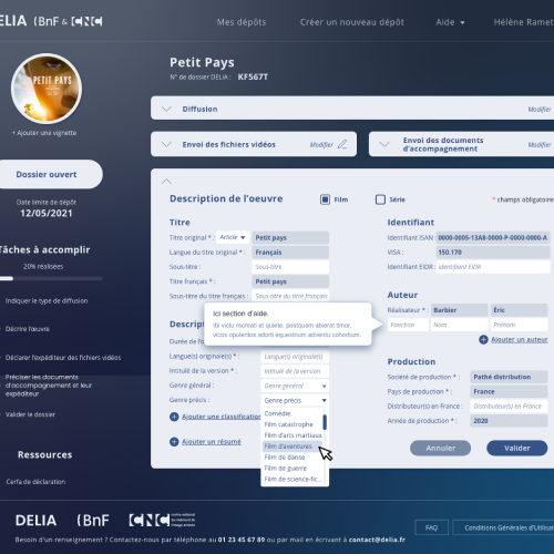 UI Applicant dashboard screenshot